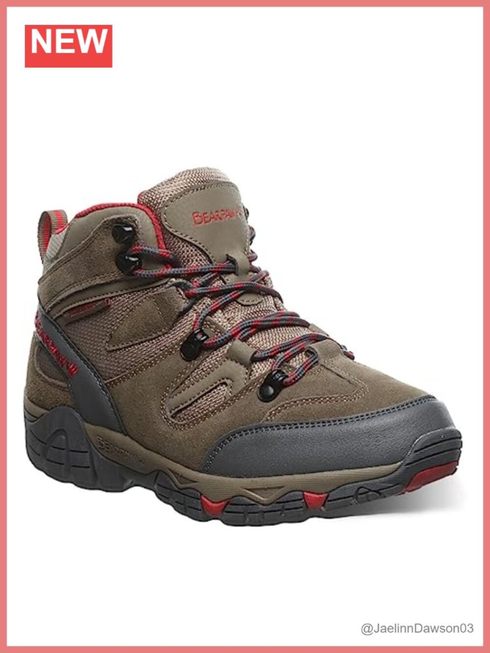 Women's Waterproof Suede Hiking Booties with Memory Foam & Lace-Up